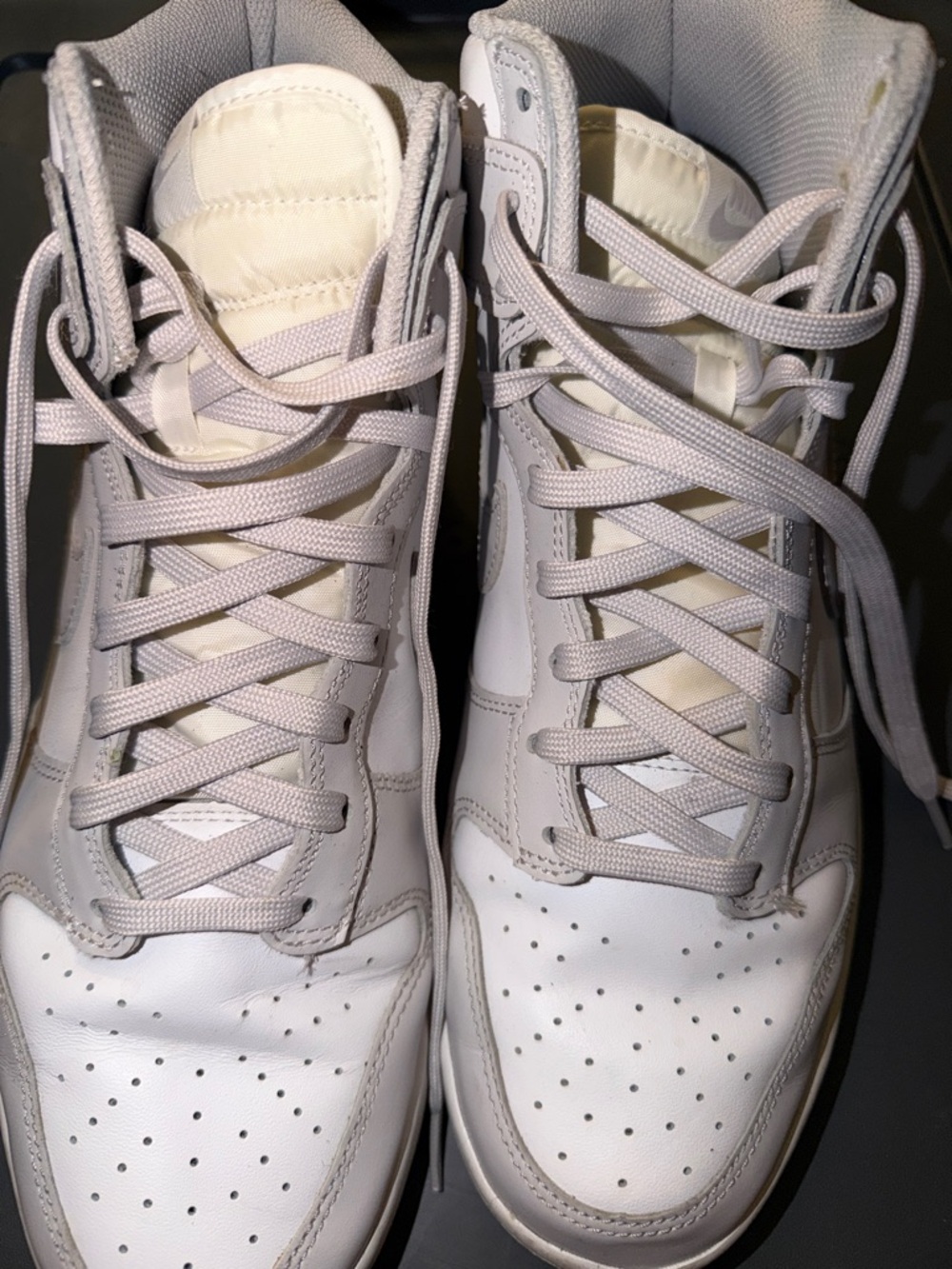 White MenHigh-Too Dunks - Neutral Beige Accents